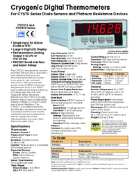Thumbnail of document Data Sheet - CYD218S 8 Channel Benchtop Cryogenic Digital Thermometer Datalogger